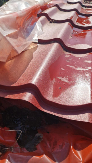 OUTLET – Classic stålplade 4500 x 1200 x 0,50 mm – Mat RAL 3009, med antikondensdug