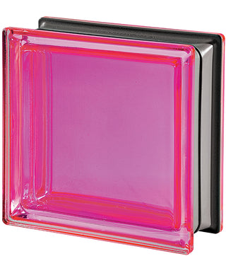 Glasbyggesten Pink 19x19x8 cm – Mendini Collection Corallo Q19 Smooth Metallised