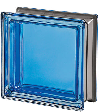 Glasbyggesten 19x19x8 cm – Mendini Collection Zaffiro Q19 Smooth Metallised