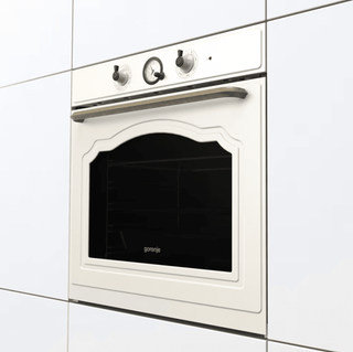 Indbygningsovn Gorenje BOS67371CLI – 77 L | 12 funktioner | AquaClean | Op til 300°C | Rustikt design | Beige