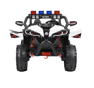 NOVOKIDS Super Beasty Buggy UTV – 12V Elbil til Børn, 2 Sæder, Hvid/Sort (3–9 år)