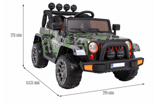 NOVOKIDS Full Time Jeep 4x4 Pro – 12V Elbil til Børn, Camouflage (3–9 år)