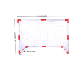 King Sport 2-i-1 Fodboldsæt til Børn – Rød/Hvid