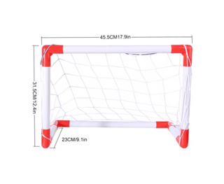 King Sport 2-i-1 Fodboldsæt til Børn – Rød/Hvid