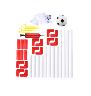 King Sport 2-i-1 Fodboldsæt til Børn – Rød/Hvid