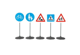 Klein Trafikskilte Legetøjssæt 2 – 5 stk, 70 cm
