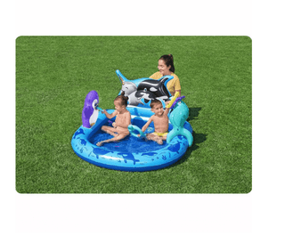 Bestway Polar Pals Oppusteligt Legecenter – 134 x 131 x 73 cm, 84 liter