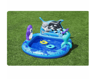 Bestway Polar Pals Oppusteligt Legecenter – 134 x 131 x 73 cm, 84 liter