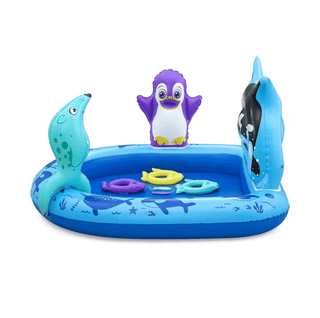 Bestway Polar Pals Oppusteligt Legecenter – 134 x 131 x 73 cm, 84 liter