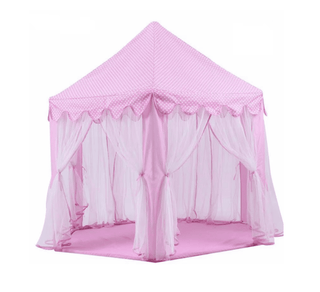 Prinsesse Slot Legetelt – 135 x 135 x 135 cm, Lyserød