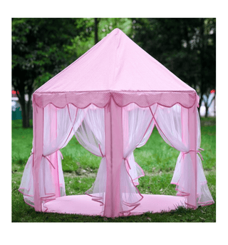 Prinsesse Slot Legetelt – 135 x 135 x 135 cm, Lyserød