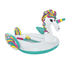 Oppustelig XXL Unicorn Badeplatform – 590 x 404 cm – Til 6 personer