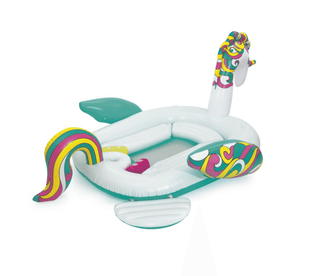 Oppustelig XXL Unicorn Badeplatform – 590 x 404 cm – Til 6 personer