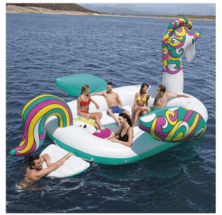 Oppustelig XXL Unicorn Badeplatform – 590 x 404 cm – Til 6 personer
