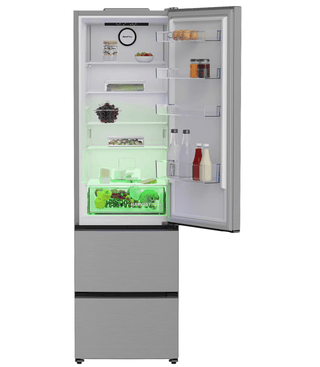 Kombineret køle-/fryseskab BEKO B3RGNA354HXB1 – 351 l, No Frost, Inox, H 203,5 cm, Energiklasse E