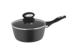 Gryde med låg MYRIA MY4426, 2,8L, Ø20 cm, aluminium, sort