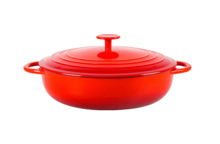 Gryde MYRIA MY4173, 4L, Ø28 cm, støbejern, rød – til både komfur og ovn