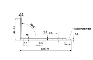 Fleksibel bundprofil EJOT Pro BSOP-HL – PVC – 100 × 2000 mm