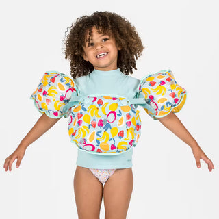 TISWIM Justerbart Svømmebælte med Armvinger 15-30 kg – Blå/Gul/Beige