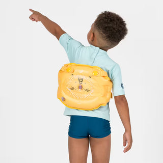 TISWIM Justerbart Svømmebælte med Armvinger 15-30 kg – Blå/Gul/Beige