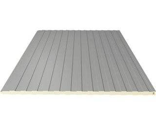 Sandwichpanel til væg 40 mm PRECIT 3000x1000 mm RAL 9006 – Termoisoleret facadepanel