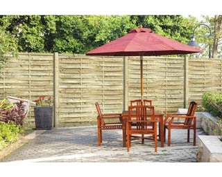 Lamelhegn i træ, solidt, 180x180 cm, trykimprægneret