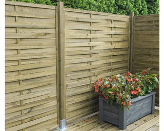 Lamelhegn i træ, solidt, 180x180 cm, trykimprægneret