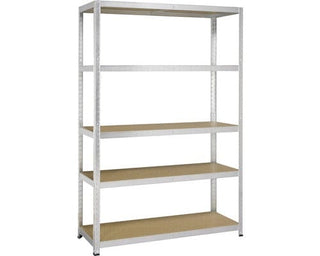 Avasco stålreol med 5 MDF-hylder – 176 x 120 x 45 cm, 175 kg pr. hylde, hurtig montering med kliksystem