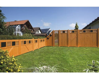 Konsta Latina hegnelement venstre 90 × 180/90 cm – douglasgran, kirsebærfarvet