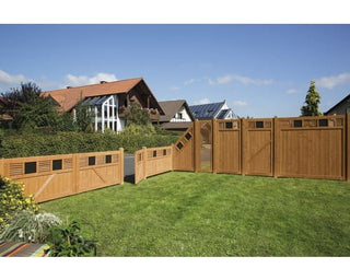 Konsta Latina hegnelement venstre 90 × 180/90 cm – douglasgran, kirsebærfarvet