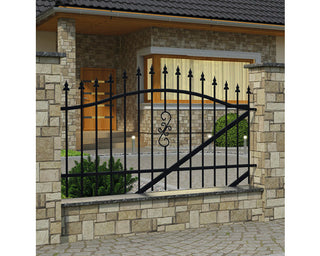 Polbram Bora Hegnpanel 100–120x200 cm – Sort Stål