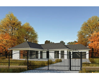 Polbram Bora Hegnpanel 100–120x200 cm – Sort Stål