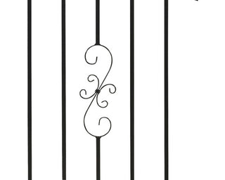 Polbram Bora Hegnpanel 100–120x200 cm – Sort Stål