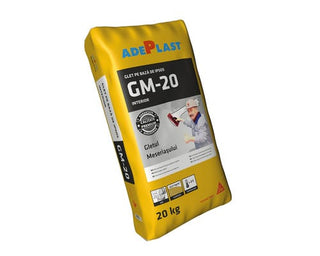 Adeplast GM-20 Håndværkerspartel – Gipsspartel til indendørs brug 20 kg, hvid