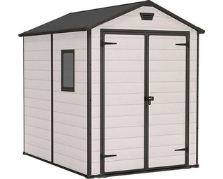Keter Manor 6x8 Redskabsskur – 185,8 x 236,8 cm – Beige/Brun