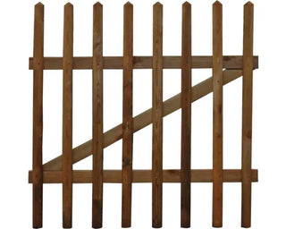 Lodret trælåge med lameller 100 × 79 cm – imprægneret fyr