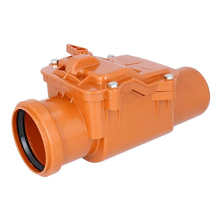 PVC kontraventil DN125 med pakning – Ø125 mm, orange
