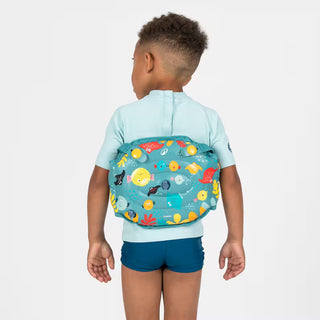 TISWIM Justerbart Svømmebælte med Armvinger 15-30 kg – Blå/Gul/Beige