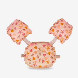TISWIM Justerbart Svømmebælte med Armvinger 15-30 kg – Blå/Gul/Beige