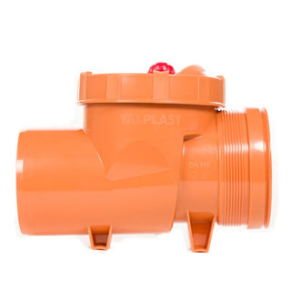 PVC kontraventil DN160 med pakning – Ø160 mm, orange
