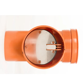 PVC kontraventil DN160 med pakning – Ø160 mm, orange