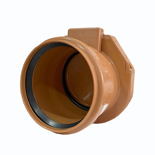 Klapventil til kloak (PVC) med tætningsring – Ø110 mm (orange)