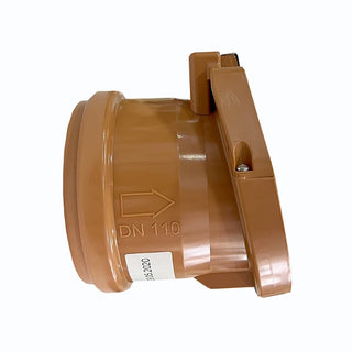 Klapventil til kloak (PVC) med tætningsring – Ø110 mm (orange)