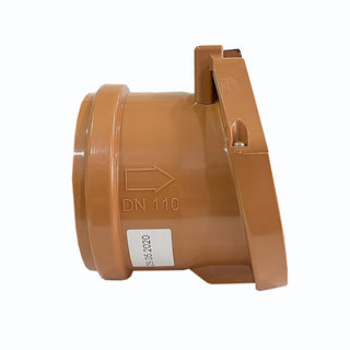 Klapventil til kloak (PVC) med tætningsring – Ø110 mm (orange)