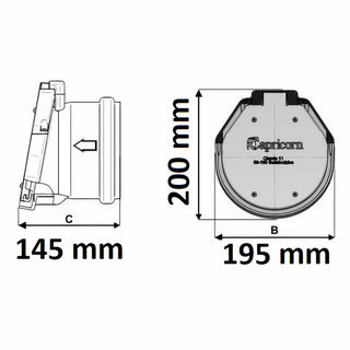 Klapventil til kloak (PVC) med tætningsring – Ø160 mm (orange)