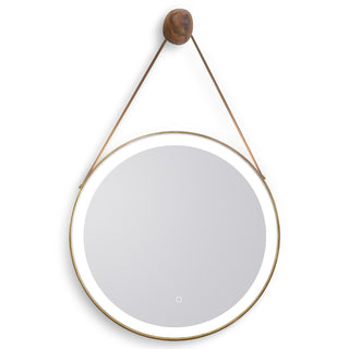 LED-badeværelsesspejl Kadda H-2005, 70 × 70 cm, touch, rundt