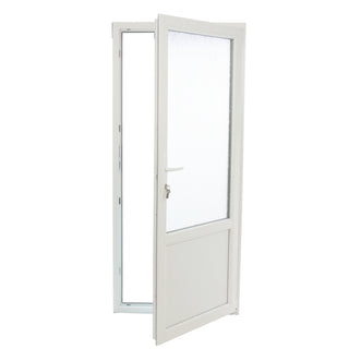 Yderdør i PVC med termorude 2/3, type 2, 4-kammer, PVC-tærskel, højre, 87×197 cm