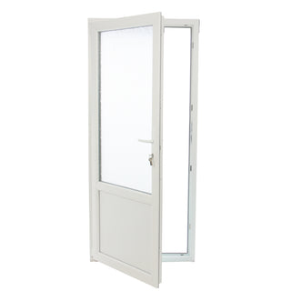 Yderdør i PVC med termorude 2/3, type 2, 4-kammer, PVC-tærskel, venstre, 87×197 cm