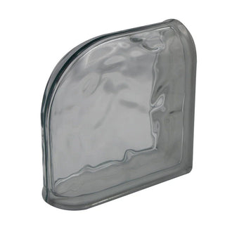 Glasbyggesten Wave Dobbelt Endesten Klar - 19x19x8 cm