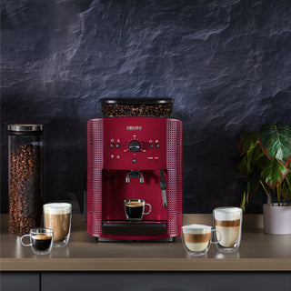 KRUPS Espresseria EA810770 Automatisk Espressomaskine 15 Bar – Rød
